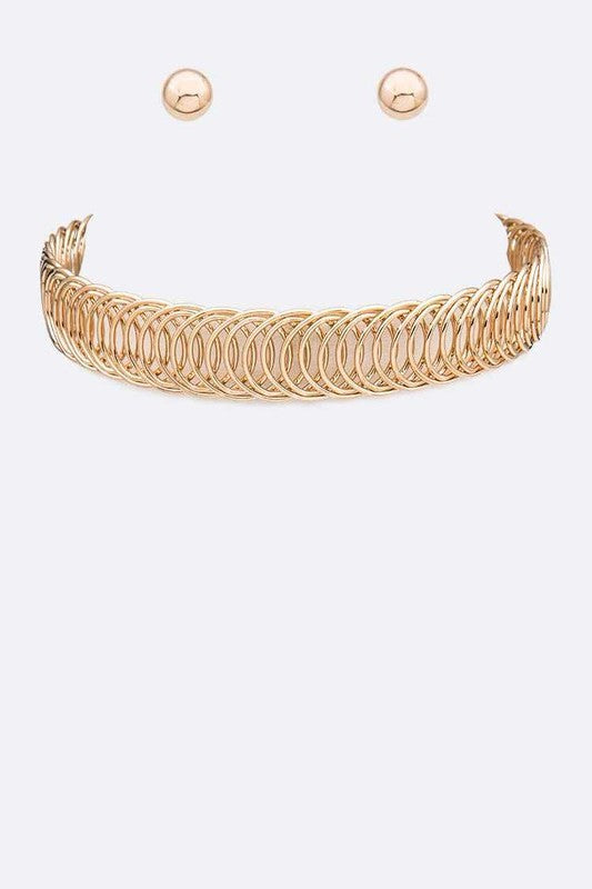 TEEK - Spring Wired Iconic Choker Set JEWELRY TEEK FG Gold
