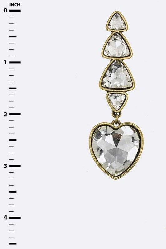 TEEK - Dangle Crystal Heart Earrings JEWELRY TEEK FG