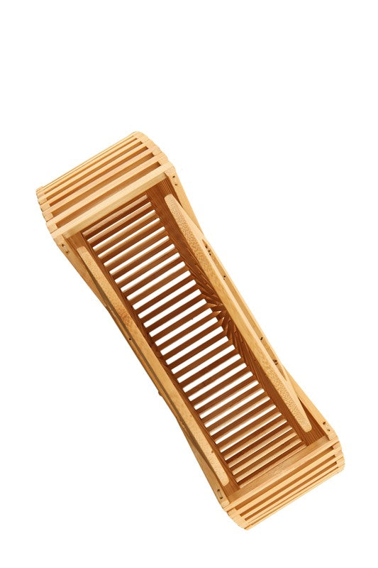 TEEK - Khaki Natural Bamboo Ark Hand Round Clutch BAG TEEK FG