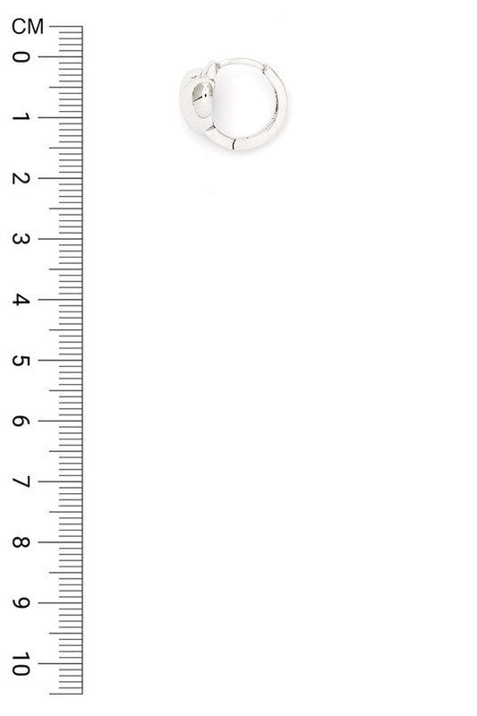 TEEK - Polished Bubble Heart Small Ear Hugger Hoops JEWELRY TEEK FG