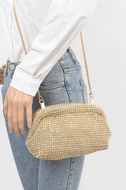 TEEK - Oversize Rhinestone Convertible Soft Clutch Bag BAG TEEK FG