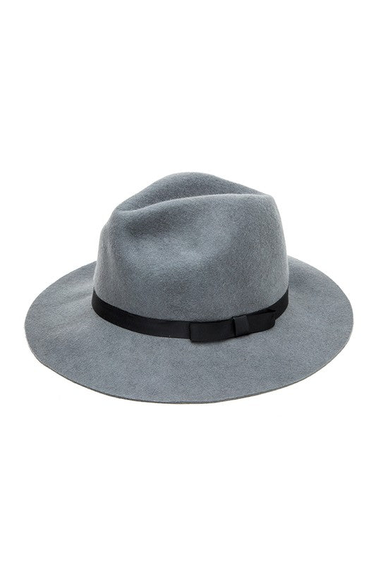 TEEK - Wool Felt Ribbon Fedora HAT TEEK FG Charcoal