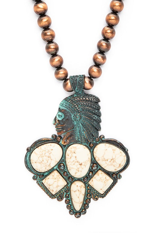 TEEK - Mix Stone Oversize Western Necklace Set JEWELRY TEEK FG Copper