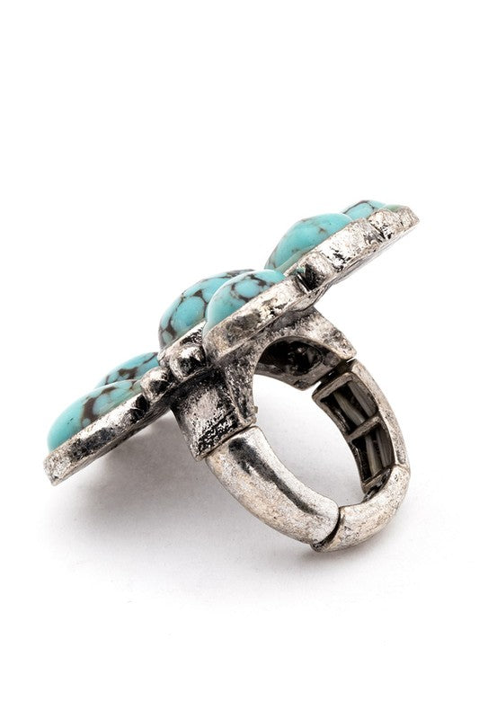 TEEK - Iconic Western Stone Stretch Ring JEWELRY TEEK FG