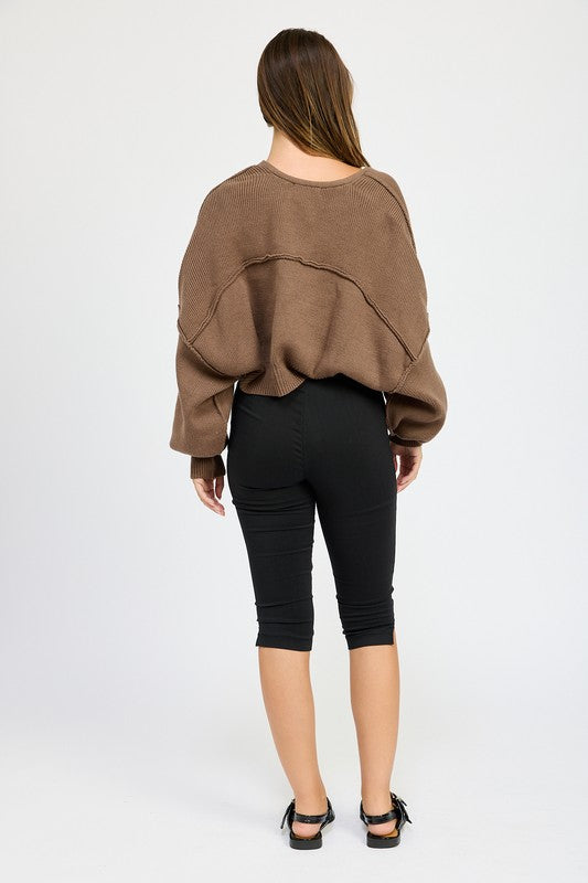 TEEK - OVERSIZED SHRUG CARDIGAN SWEATER TEEK FG