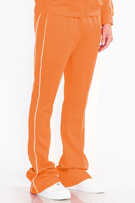 TEEK - Mens Side Pipe Stacked Flare Pants PANTS TEEK FG ORANGE S