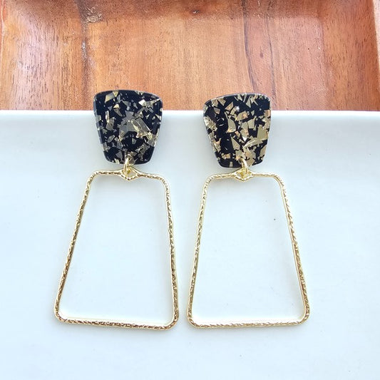 TEEK - Ariana Black Gold Flake Earrings JEWELRY TEEK FG