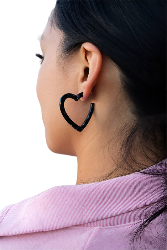 TEEK - Heart Hoops - Black JEWELRY TEEK FG