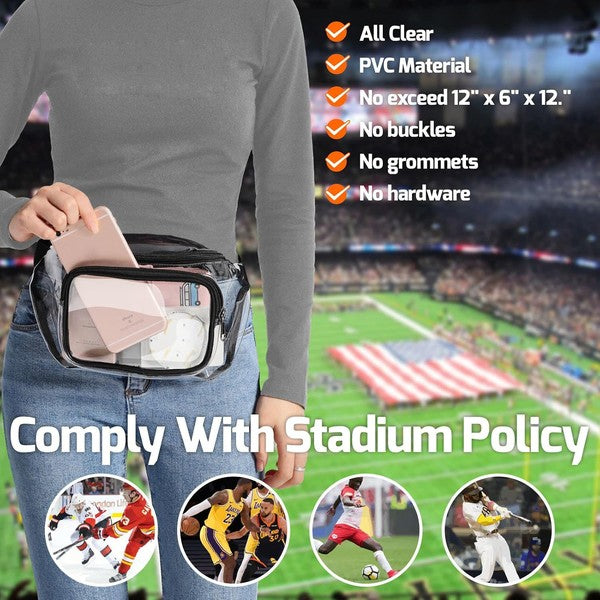 TEEK - Stadium Clear Black Fanny Pack BAG TEEK FG