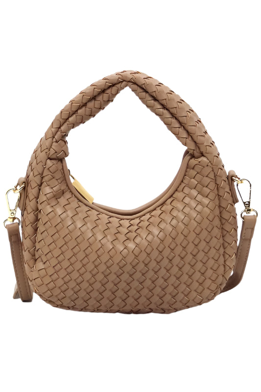 TEEK - Woven Mini Hobo Shoulder Bag BAG TEEK FG STONE