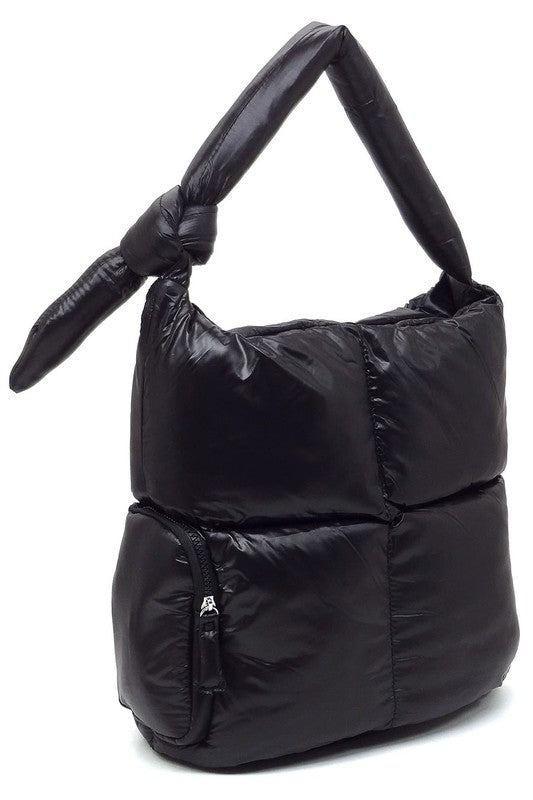 TEEK - Soft Puffy Shoulder Bag Hobo BAG TEEK FG BLACK