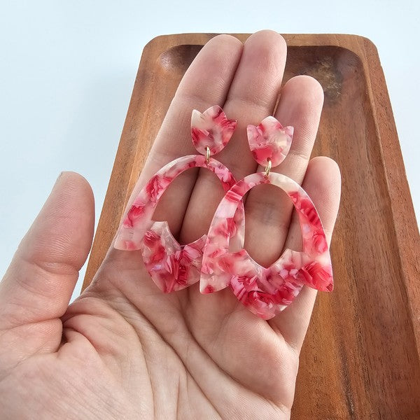 TEEK - Tulip Earrings - Rosey Pink JEWELRY TEEK FG
