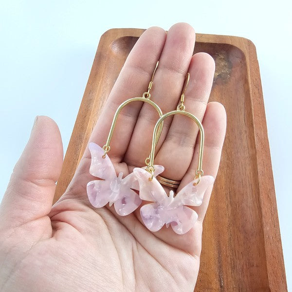 TEEK - Bindi Butterfly Earrings - Ballet Slipper Pink JEWELRY TEEK FG