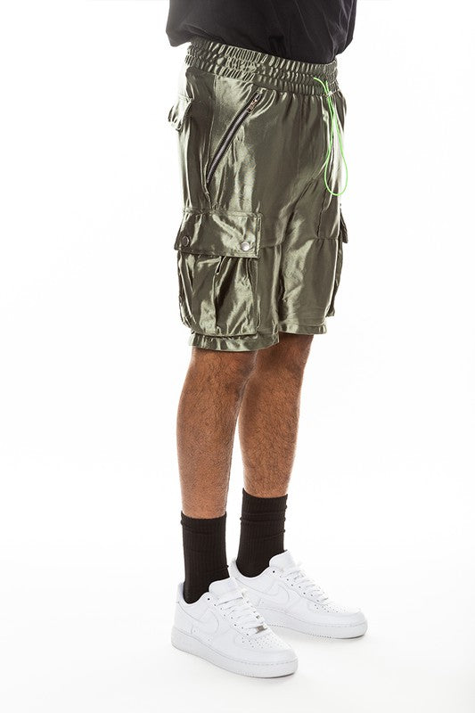 TEEK - Mens Satin Street Cargo Shorts SHORTS TEEK FG OLIVE S