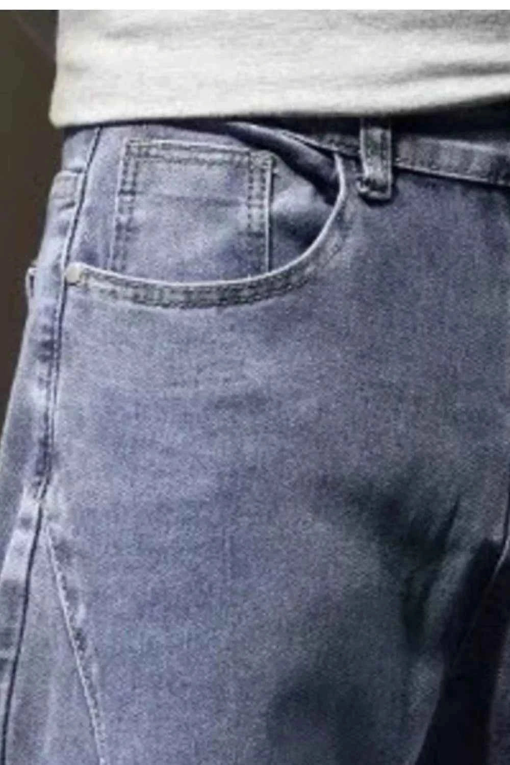 TEEK - Mens Plus Size Wash Straight Leg Jeans JEANS TEEK Trend