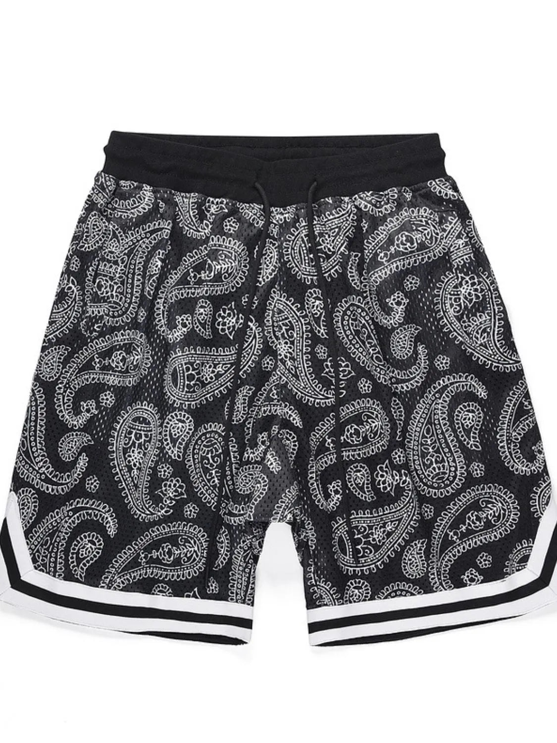 TEEK - Black Mens Drawstring Printed Shorts SHORTS TEEK Trend M