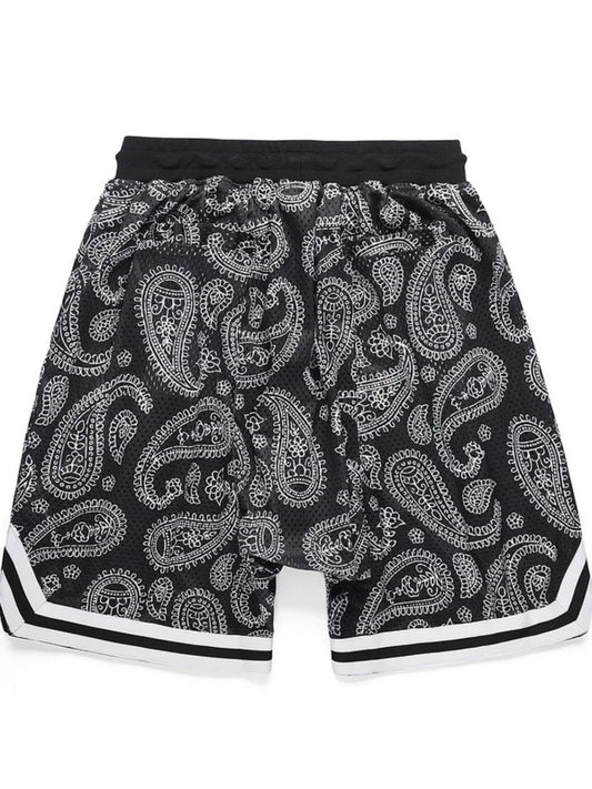 TEEK - Black Mens Drawstring Printed Shorts SHORTS TEEK Trend