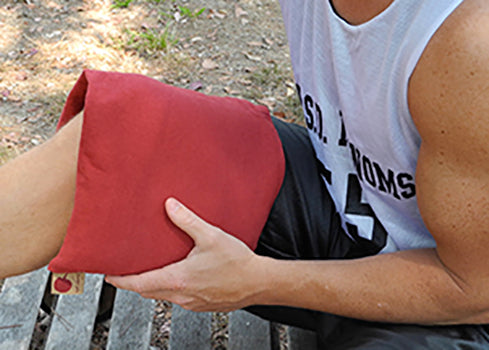 TEEK - Hot Cherry Double Square Pillow Red Denim PILLOW TEEK HCP