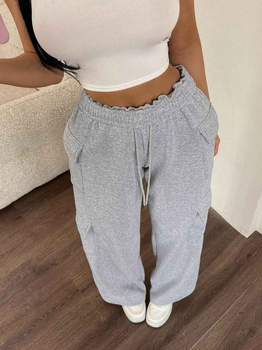 TEEK - Casual Drawstring Loose Fit Pants PANTS TEEK Trend Gray S