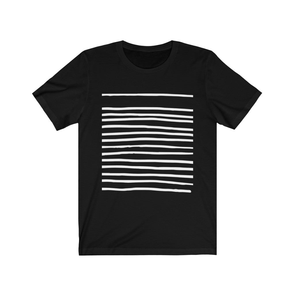 Mens T-Shirt with Lines in Black ND T shirt Onetify