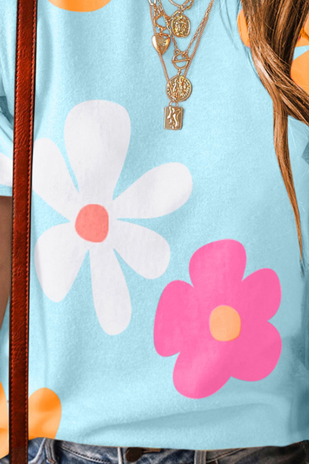 TEEK - Flower Short Sleeve Blouse TOPS TEEK Trend Mint Blue S