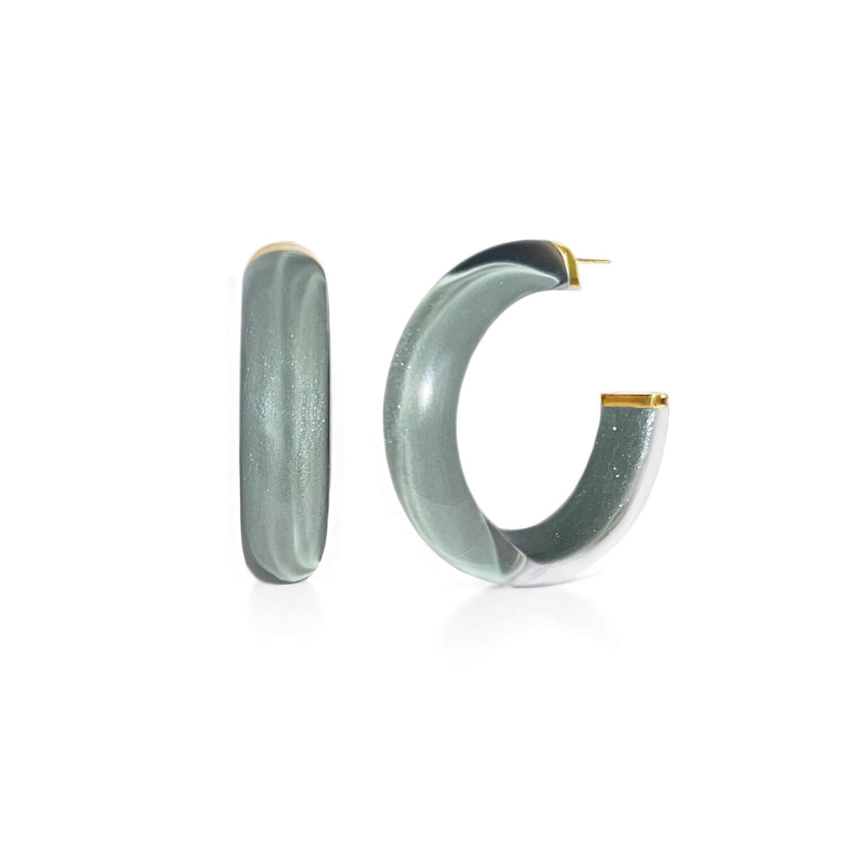 TEEK - Small Illusion Lucite Hoop Earrings JEWELRY TEEK GNH WATERCRESS