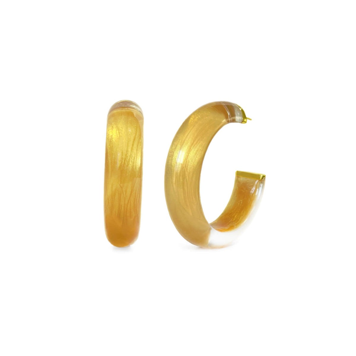 TEEK - Small Illusion Lucite Hoop Earrings JEWELRY TEEK GNH GOLDEN NUGGET