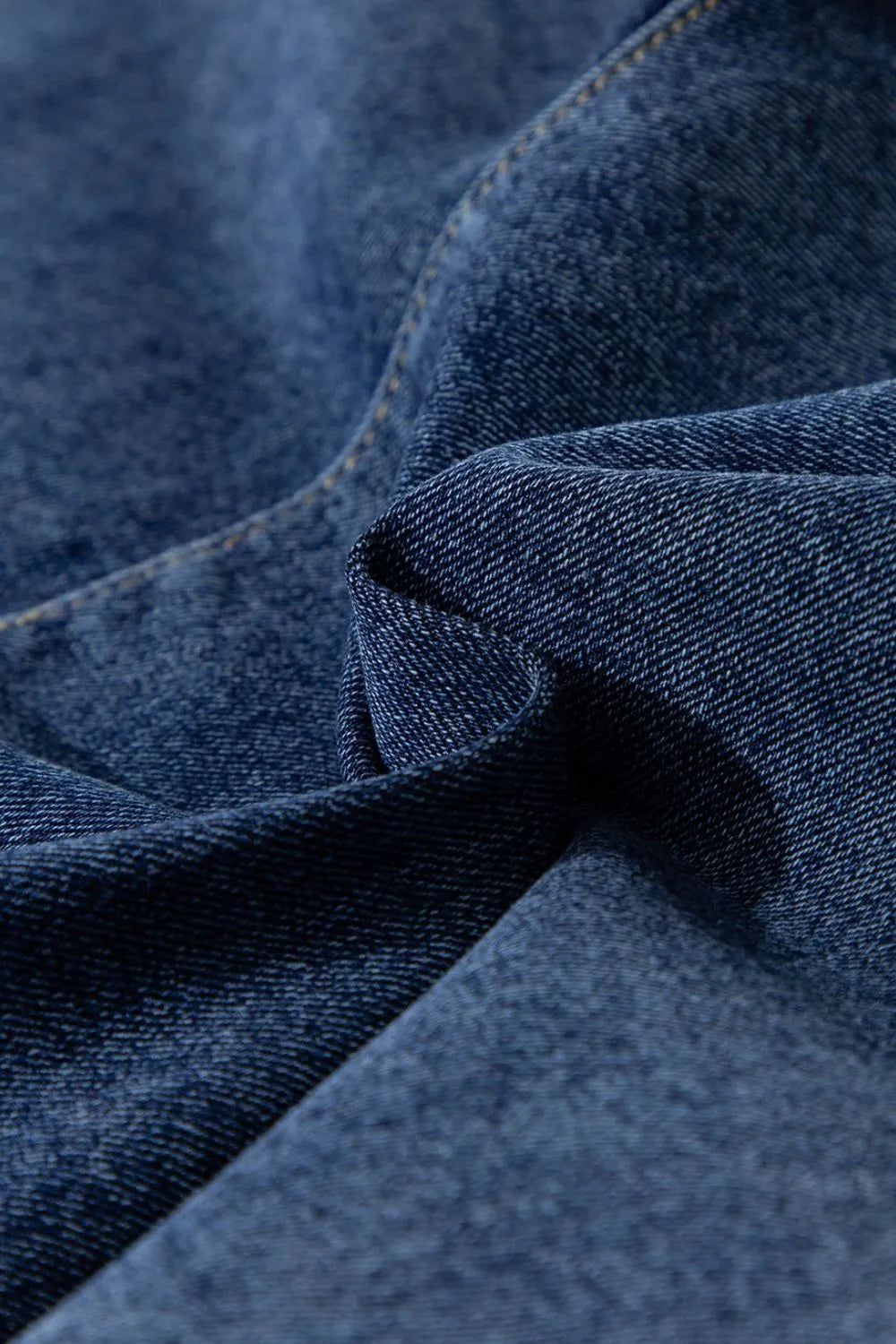 TEEK - Asymmetrical Denim Pocketed Skort SKIRT TEEK Trend