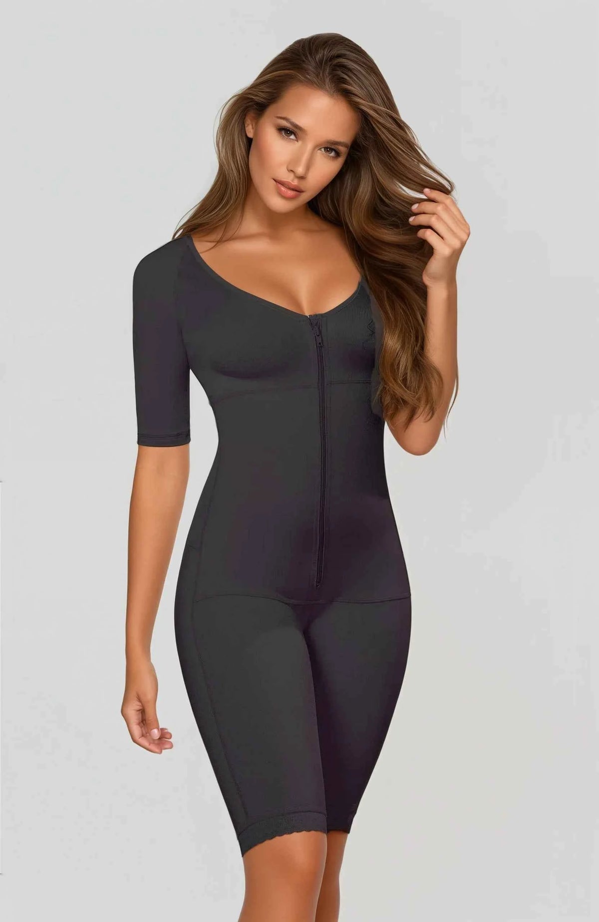 TEEK - Full Body Shapewear With Arm Compression LINGERIE TEEK VS XS Black