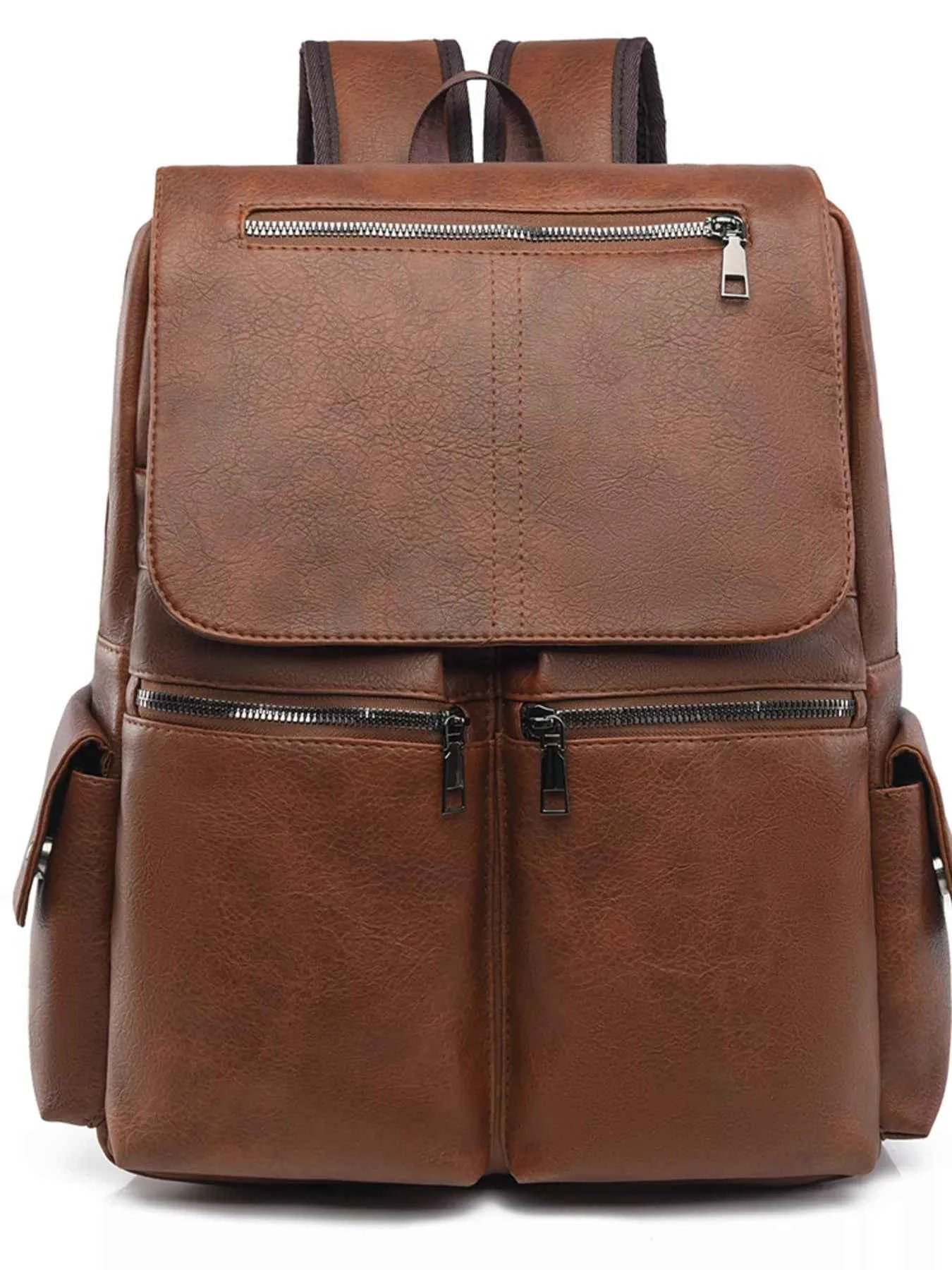 TEEK - Leather Flapover Backpack Bag BAG TEEK Trend