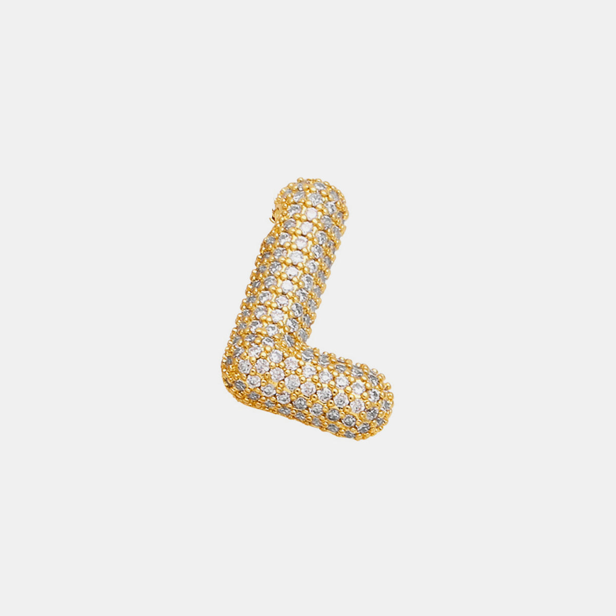 TEEK - L-U Gold-Plated Inlaid Zircon Letter Necklace JEWELRY TEEK Trend Style L  