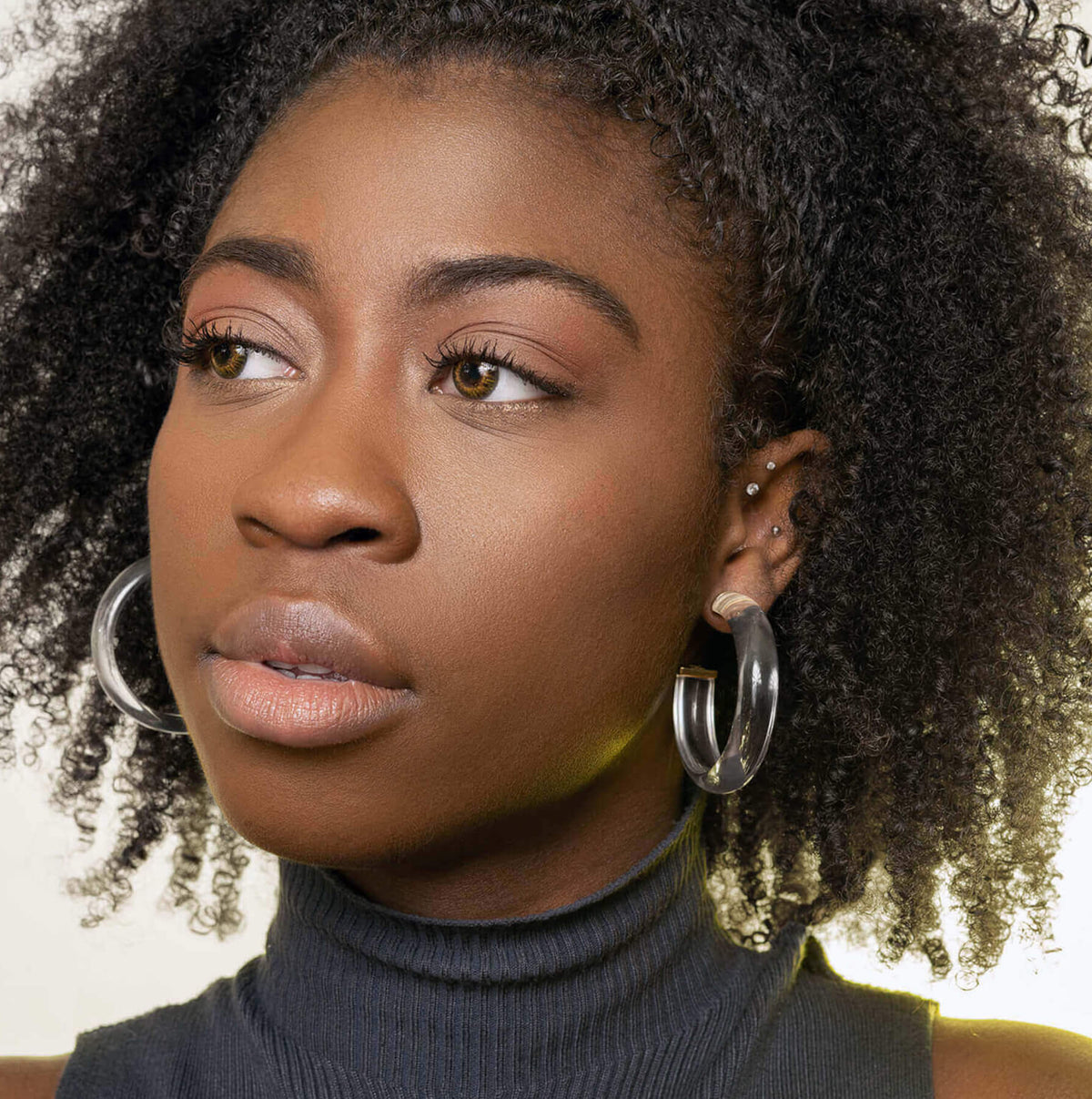TEEK - Medium Illusion Hoop Earrings in Neutrals JEWELRY TEEK GNH