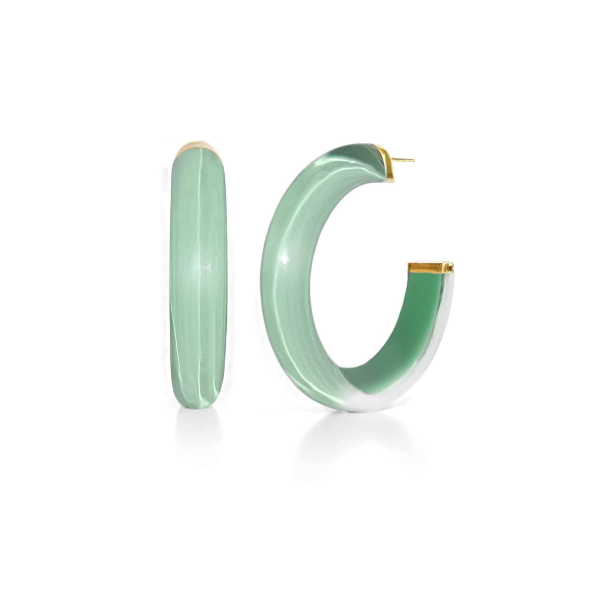 TEEK - Medium Illusion Lucite Hoop Earrings JEWELRY TEEK GNH MOODY JADE
