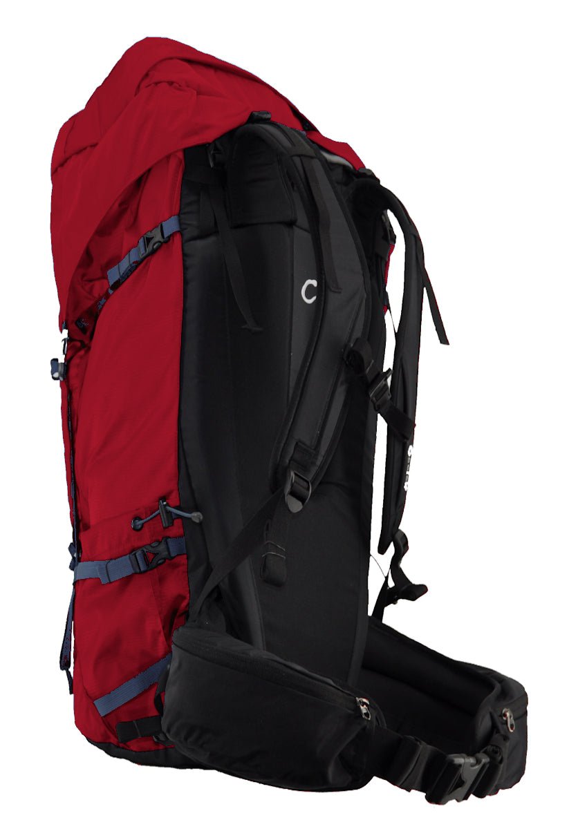 TEEK - 40 or 50 Liter Alpine Ski Pack BAG TEEK LHG Haute Red 50 Liter