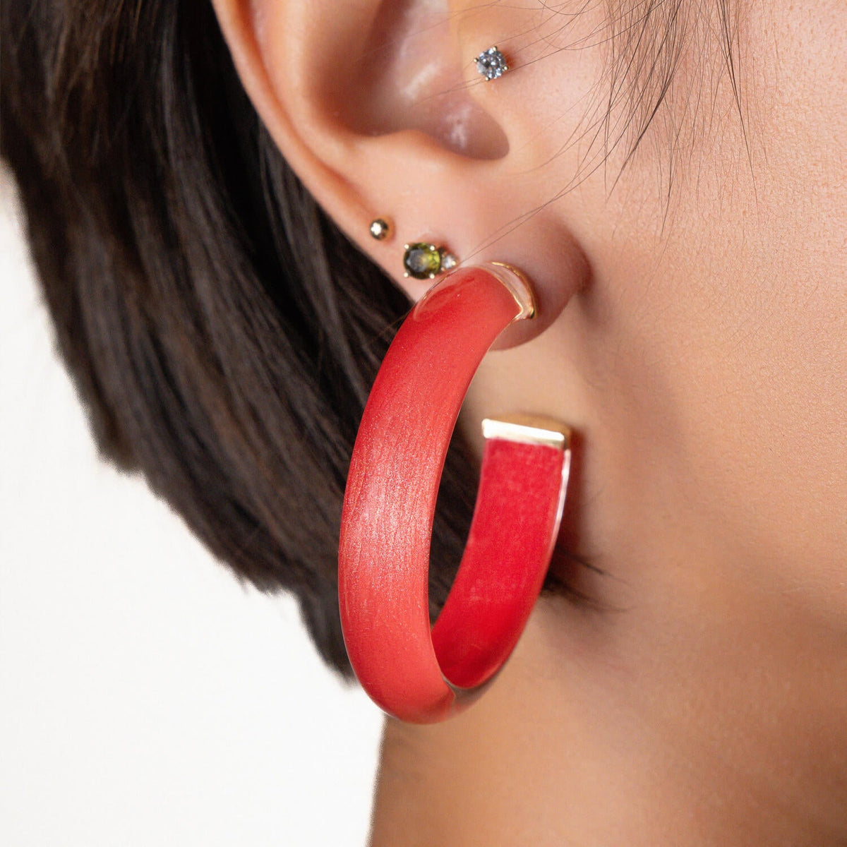 TEEK - Medium Illusion Lucite Hoop Earrings JEWELRY TEEK GNH