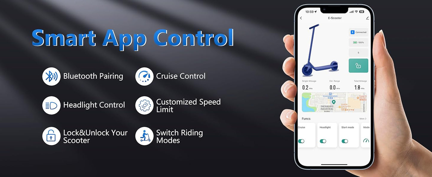 TEEK - 10" Tires Folding Electric 22MPH 500W 28Miles Electric Scooter TRANSPORTATION theteekdotcom