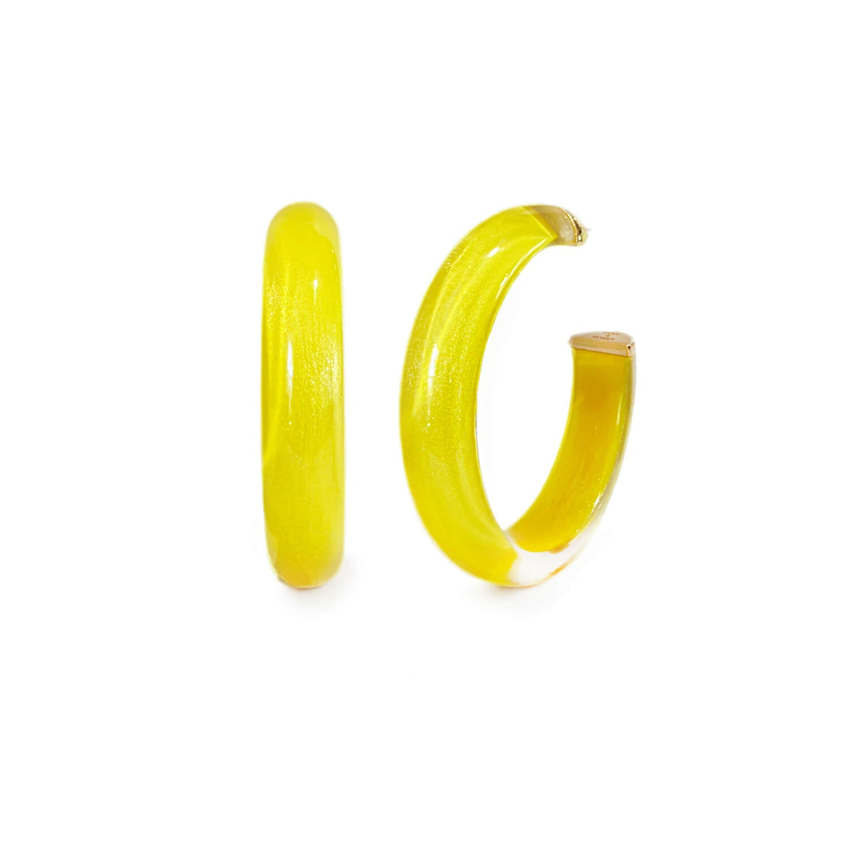 TEEK - Medium Illusion Lucite Hoop Earrings JEWELRY TEEK GNH BANANA