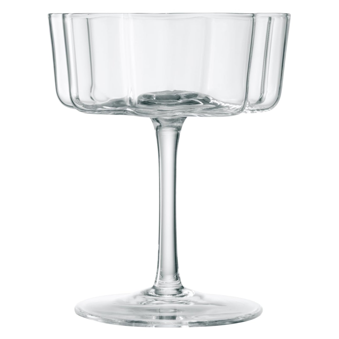 TEEK - Flower Wave Coupe Cocktail Colored Glasses Set | Clear HOME DECOR TEEK KS