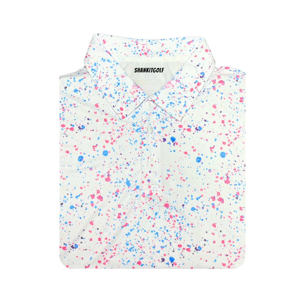 TEEK - Paint Splatter Polo White TOPS TEEK SIG