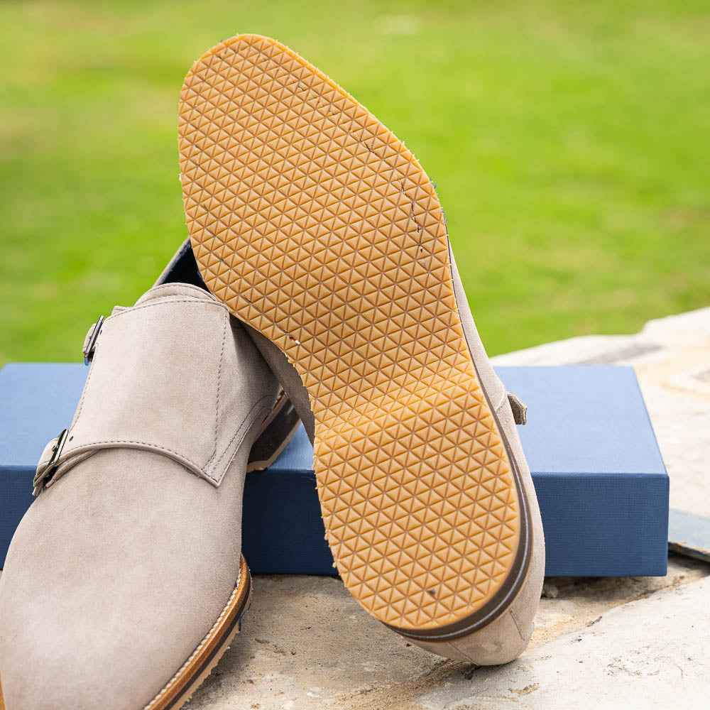 TEEK - 56-105-SND LEGERRA Sueded Goatskin Monkstrap, Sand SHOES TEEK ZI