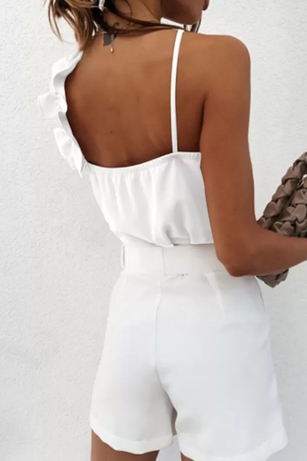 TEEK - Ruffled V-Neck Cami TOPS TEEK Trend