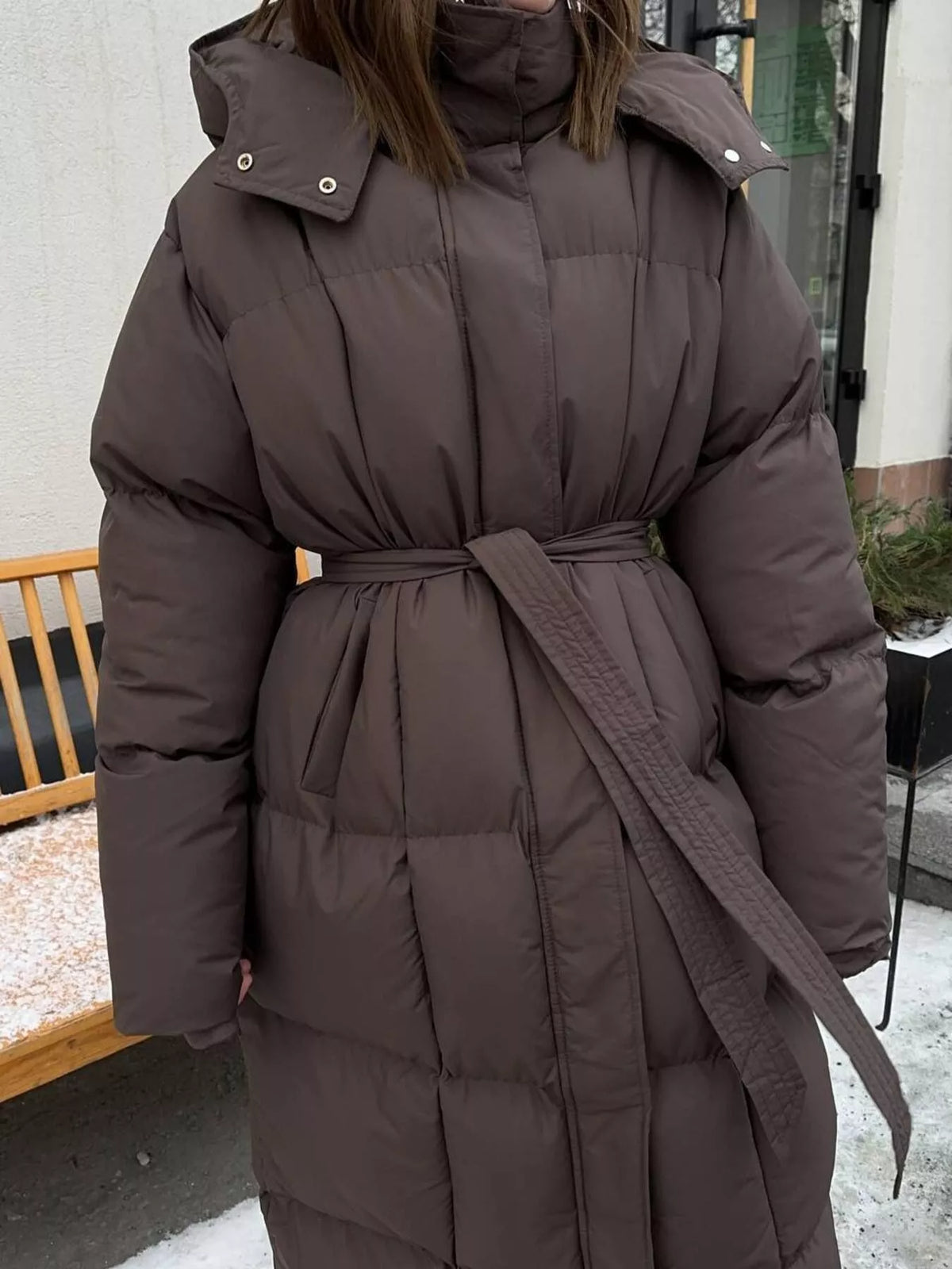 TEEK - Longline Padded Winter Belted Coat COAT TEEK Trend