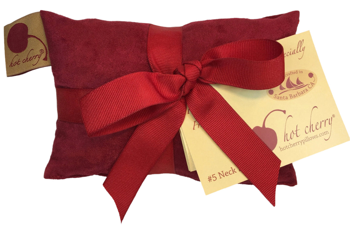 TEEK - Hot Cherry Neck Wrap in Plush Red Ultra-Suede PILLOW TEEK HCP