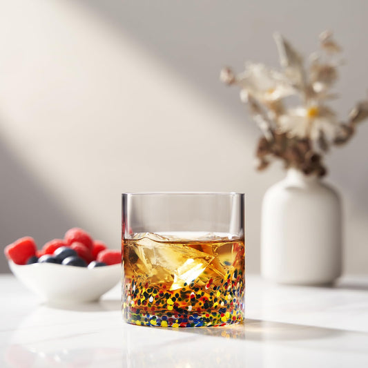 TEEK - The Wine Savant Mexican Glass Hand Blown Glassware - Confetti Rock HOME DECOR TEEK KS