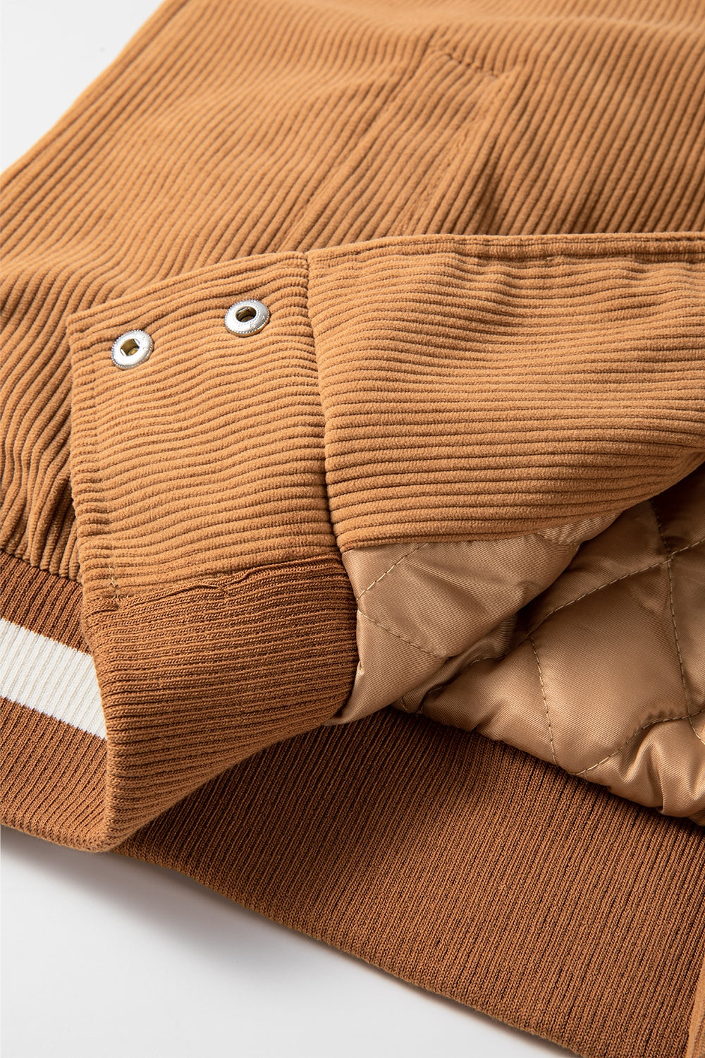 TEEK - Contrast Baseball Collar Snap Down Long Sleeve Jacket JACKET TEEK Trend