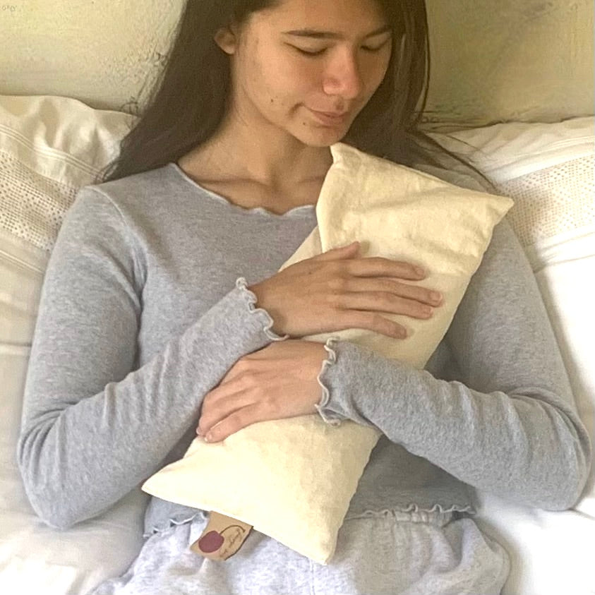 TEEK - Hot Cherry Rectangular/Cervical Neck Pillow Unbleached Pre-Washed Natura Denim Cherry PILLOW TEEK HCP