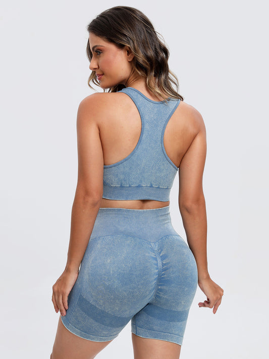 TEEK - Scoop Neck Wide Strap Top Shorts Active Set TEEK Trend