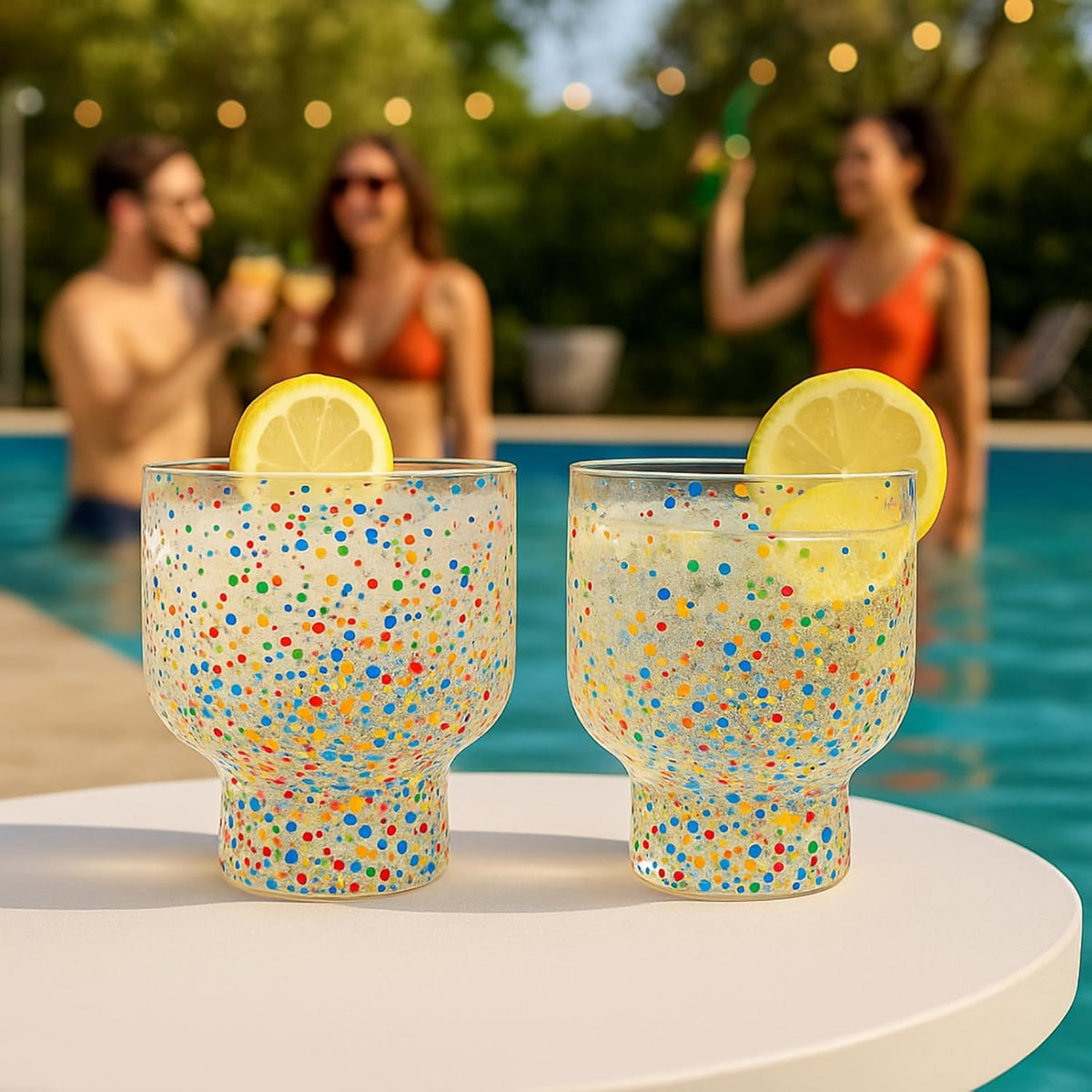 TEEK - Confetti Stemless Tumblers Set HOME DECOR TEEK KS
