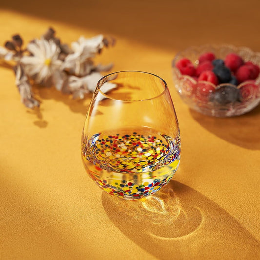 TEEK - The Wine Savant Mexican Wine Hand Blown Confetti Rock Set - Clear HOME DECOR TEEK KS