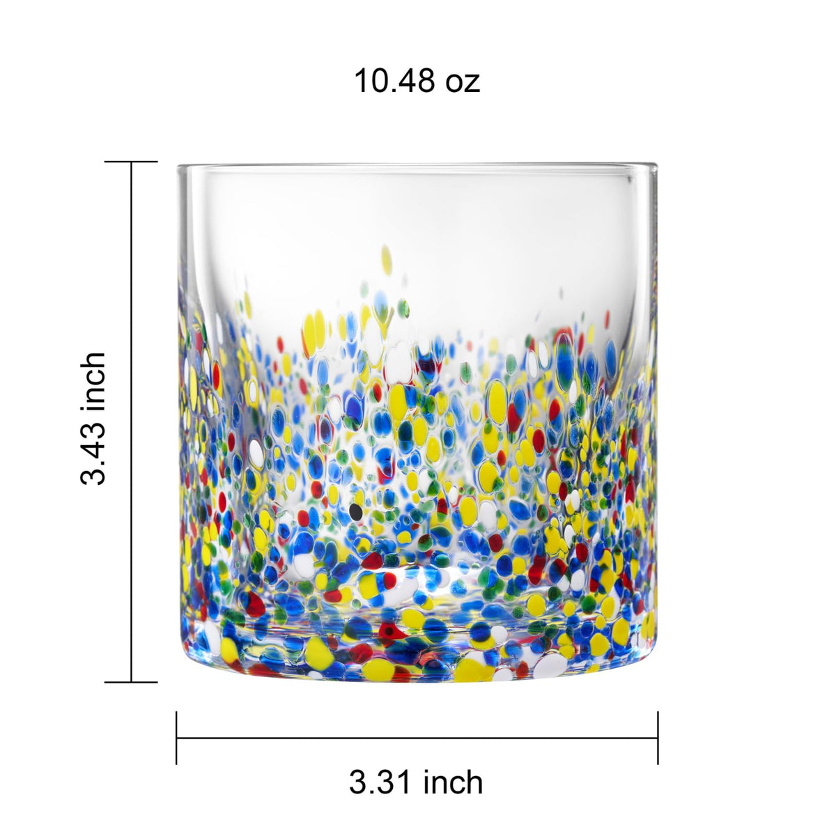 TEEK - The Wine Savant Mexican Glass Hand Blown Glassware - Confetti Rock HOME DECOR TEEK KS